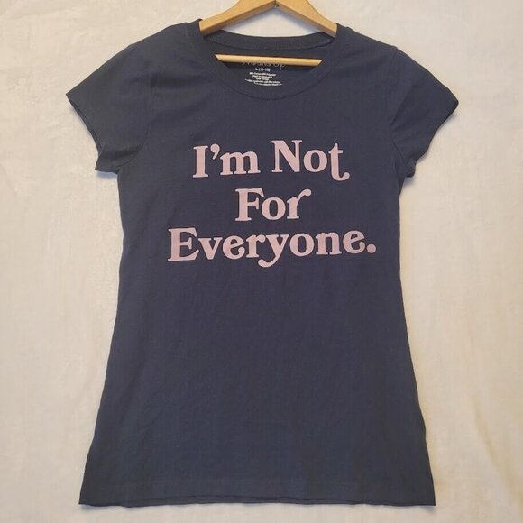 Wound Up Womans L T Shirt I’m Not For Everyone Blue Tee - Picture 2 of 7